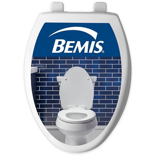 Bemis Economy Plastic Toilet Seat, Elongated, White, 170 000