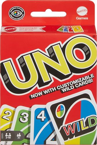 Mattel Games UNO Color &amp; Number Matching Card Game for 2-10 Players Ages 7Y+Mattel Games Phase 10 Card Game with 10