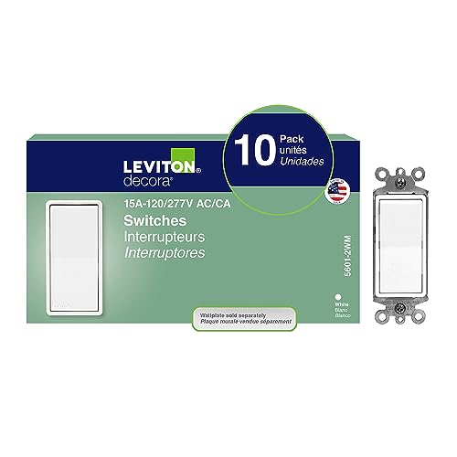 Single pole decorator light switches 10 pack