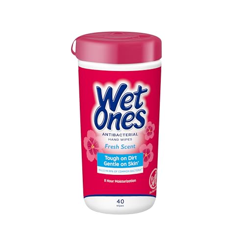 Wet Ones Antibacterial Hand Wipes, Fresh Scent Wipes | Antibacterial Wipes, Hand Sanitizer Wipes, Wet Ones Wipes, 40 ct. Canister