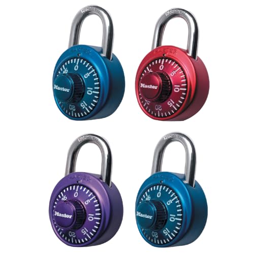 Master Lock 1530DCM School or Gym Locker Lock Combination Padlock, Back to School Essential, Pack of 1 - Colors May Vary