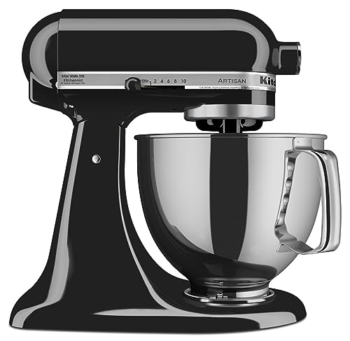 KitchenAid Artisan Series 5 Quart Tilt Head Stand Mixer with Pouring Shield KSM150PS, Onyx Black