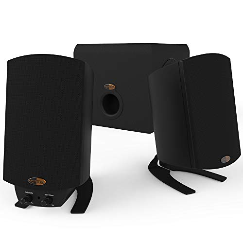 Klipsch Pro Media 2.1 Computer Speaker System High-quality, all-in-one, 3-piece speaker set with