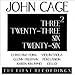 Song Three2 (1991) (9 minutes) by John Cage on John Cage: Three2, Twenty-Three, Six, Twenty-Six / Fong, Freeman, Krummel at Amazon