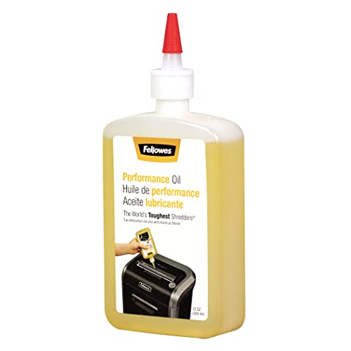 Fellowes Powershred Performance Shredder Oil, 12 oz. Extended Nozzle Bottle (35250) (Pack of 1)