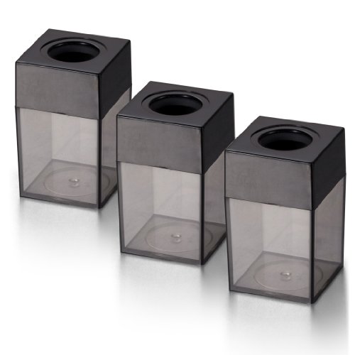Officemate Small Clip Dispenser Simple Yet Solid Set of three traditional paper clip holders.