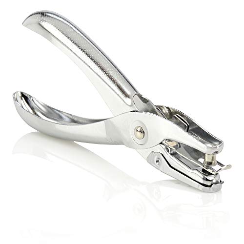 Swingline 1 Hole Punch, 5 Sheet Capacity Hole Puncher, Single Hole Paper Punch, Chrome (74005)
