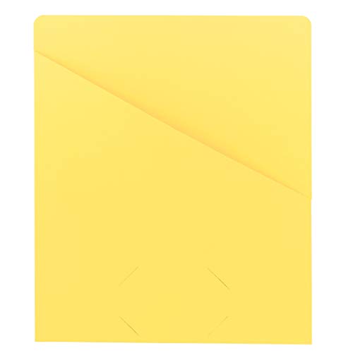 Smead Slash/Jacket, Letter, 11 Point, Yellow, 25 Per Pack (75434)