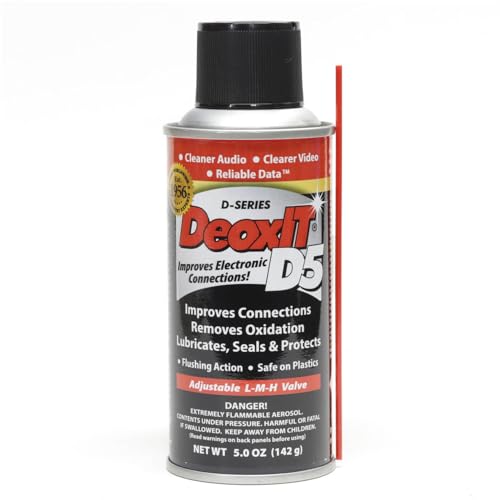 Hosa D5S-6 CAIG DeoxIT 5% Spray Contact Cleaner, 5 oz.