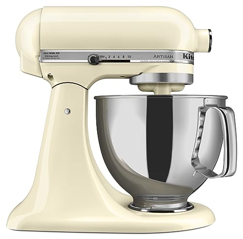 KitchenAid Artisan Series 5 Quart Tilt Head Stand Mixer with Pouring Shield KSM150PS, Almond Cream