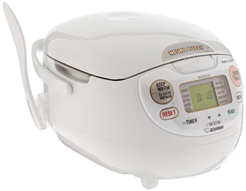 ZojirushiNS-ZCC10 5-1/2-Cup Neuro Fuzzy Rice Cooker and Warmer, Premium White