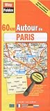 Carte Routire 60 Km Autour De Paris Avec Index Complet Des Communes Et Lgende En 4 Langues