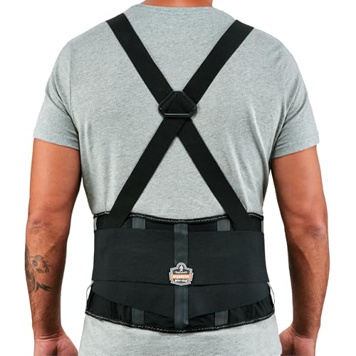 Ergodyne ProFlex 2000SF Back Support Brace, 8.5" Spandex, V-Shape Design and Patented Stays for Added Support, XS ,