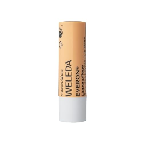 (-37%) WELEDA Bio Everon Lippenpflege - Naturkosmetik Pflege Lippenbalsam mit natürlichem LSF 4 UV Schutz. Nachhaltiger Lippenstift mit Sheabutter, Jojobaöl & Bienenwachs für trockene Lippen (1x 4,8g)