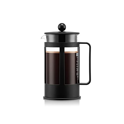 (-27%) Bodum Kenya Kaffeebereiter - 350ml / 3 Tassen - Manuelle French Press aus Borosilikatglas und Edelstahl - Spülmaschinenfest - Made in Portugal