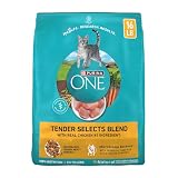 Purina ONE Tender Selects Dry Cat Food, Chicken, 16 lb Bag