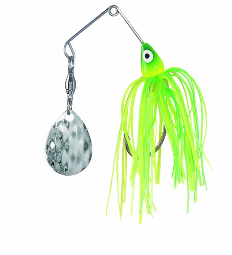 Strike King Mini-King Spinnerbait - Single Colorado Diamond Blade (Chartreuse/Lime Head Chartreuse/Lime Skirt, 0.125-Ounce)