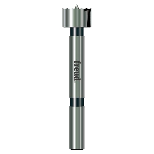 Freud Precision Shear Serrated Edge Forstner Drill with Steep Angled Cutting Edges for Bottom, Pocket and Overlapping Holes - 3/4" Diameter, 3/8" Shank, 3-1/2" Length - PB-005