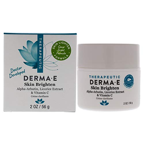 Derma E Skin Brightening Cream – Lightening Cream for Dark Spots – Natural Face and Body Brightener for Age Spots, Hyperpigmentation and Uneven Skin Tone, 2 oz