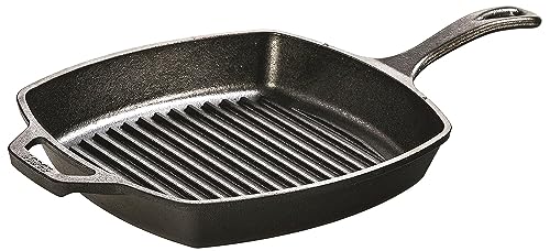 LodgeCast Iron Grill Pan, Square, 10.5 InchLodgeBlacklock 10.25" Triple Seasoned Cast Iron Skillet - Lightweight