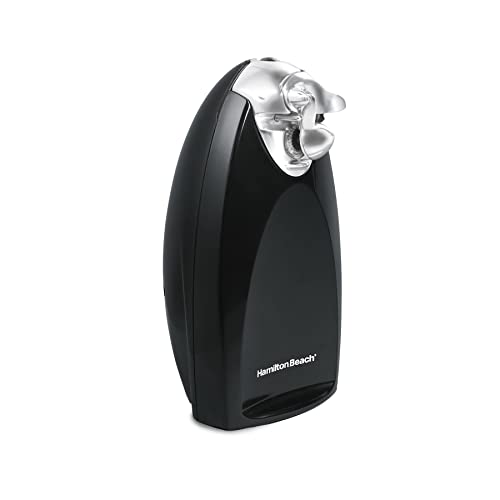Hamilton Beach Electric Automatic Can Opener with SureCut Knife Sharpener Cord Storage Black