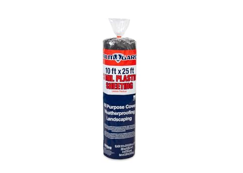 Film-Gard 626132 Consumer Plastic Sheeting 10' Width X 25' Length X 3 mil thick, Black