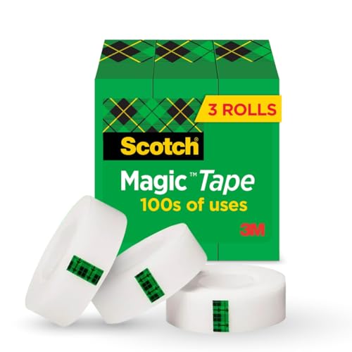 Scotch Magic Tape, 3/4 x 1000 Inches, 3-Pack (810K3)