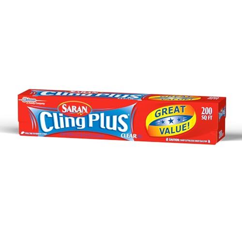 Saran Cling Plus Wrap, 200 sq ft