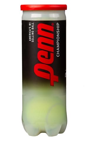 Penn Championship Tennis Balls - Regular Duty Felt Pressurized Tennis Balls - 1 Can, 3 Balls