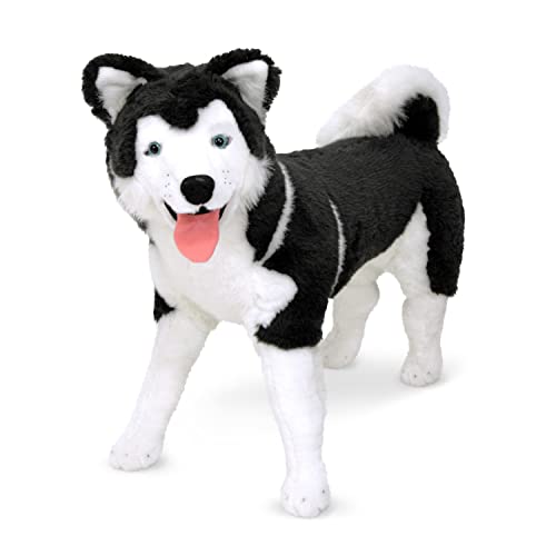 Melissa & Doug Giant Siberian Husky - Lifelike Stuffed Animal Dog (Over 2 feet Tall)