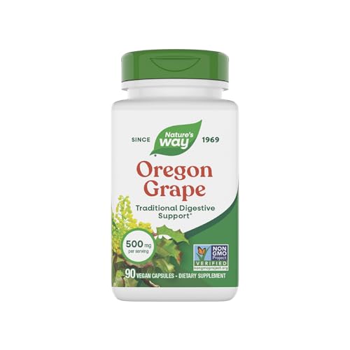 Nature's Way Oregon Grape, Traditional Digestion Remedy* Supplement, 90 Vegan Capsules