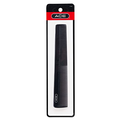 GOODY ACE ACE All Purpose Hair Comb - 7 Inch, Black - Great for All Hair Types - Fine Comb Teeth for Thin to Medium Hair,61286, 1 Count (Pack of 1)