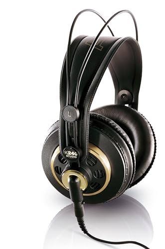 AKG K240 STUDIO Semi-Open Studio Headphones, XXL Transducers, 55 Ohm, for Mixing, Mastering and Playback