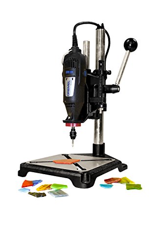Milescraft 1097 ToolStand - Variable Speed Drill Press Stand (compatible with Dremel). Rotary Tool Not Included, Black