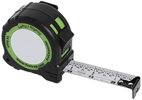 FastCap PSSR-16 16 Foot Pro Carpenter Standard Reverse Measuring TapeTape Measure 16 ft, 8 Pack Bulk Easy Read Measurem