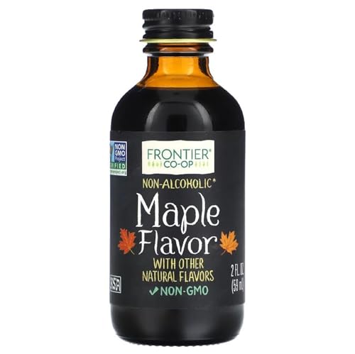 Frontier Co-op Non-Alcoholic Maple Flavor, 2 Ounce, Rich Maple Taste For Baked Beans, Sweet Potatoes, Alcohol Free Maple
