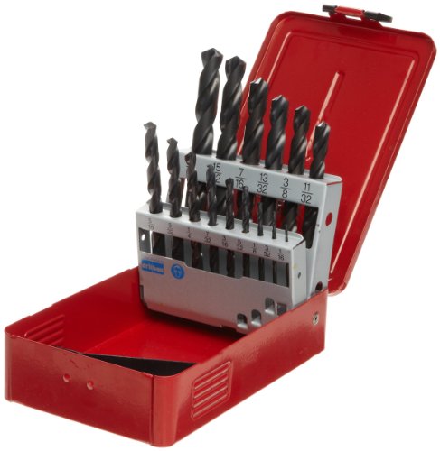 Dormer A19020 HSS High Speed Steel Jobber Drill Bits with 118 Degree Standard Point, Set of 15