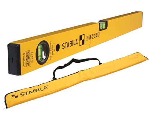 (-40%) STABILA Wasserwaage Type 70, 120 cm, leichtes Alu-Profil, 1 Horizontal-Libelle, 1 Vertikal-Libelle, Made in Germany