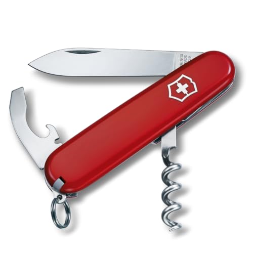 (-22%) Victorinox Schweizer Taschenmesser, Waiter, Swiss Army Knife, Multitool, 9 Funktionen, Klinge, gross, Kapselheber, Dosenöffner, Rot