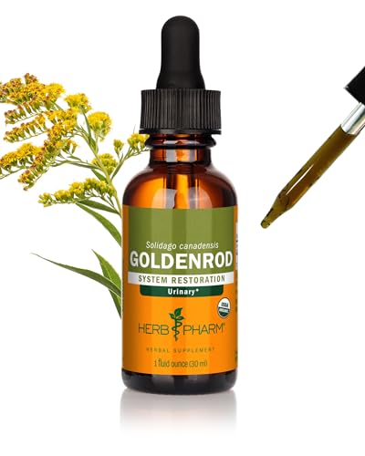 Herb Pharm Certified Organic Goldenrod Liquid Extract for Urinary System Support, 1 Fl Oz (Pack of 1)