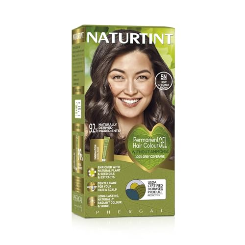 Naturtint 5N Light Chestnut Brown Permanent Hair Color (Pack of 1), Ammonia Free, Vegan, Cruelty Free, up to 100% Gray Coverage, Long Lasting Results (Packaging may vary)