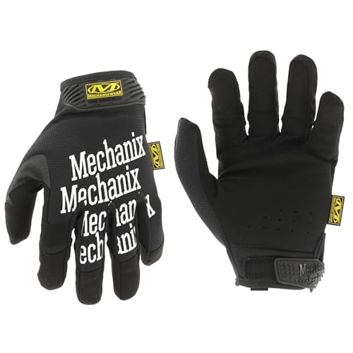 Mechanix Wear Original Work Gloves - Multi-Purpose Outdoor Work Gloves - Touchscreen Capable - Secure Fit - Durable & Machine Washable - Breathable & Comfortable - Large - Black