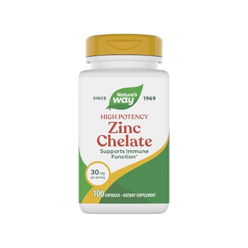 Nature's Way Zinc Chelate Capsules Trusted Brand