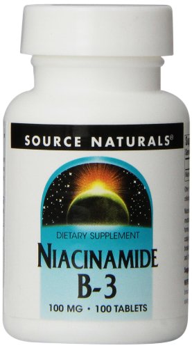 Source Naturals Niacinamide B-3, 100 mg Dietary Supplement - 100 Tablets