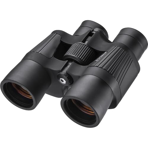 Barska X Trail Reverse Porro 8 x 42 Binoculars - Black Porro Prism Binoculars Variety Magnifications Coated Optics Wide Angle Large Objective Lenses Rubber Armor Non Slip Grip Carry Case Neckstrap