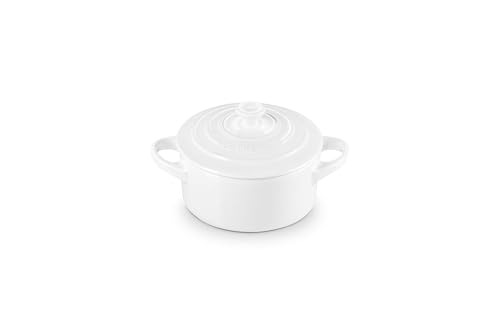 Le Creuset Stoneware Mini Round Cocotte, 8 oz., White