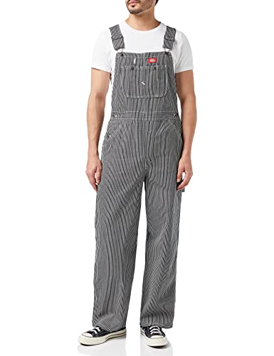 Dickies Mens Bib Overalls and Coveralls Workwear Apparel, Hickory Stripe, 30W x 30L US