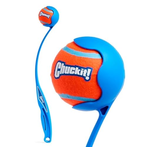 Chuckit! Dog Ball Launcher - Junior 18" with Medium (2.5"), Dog Fetch Ball Thrower, For Dogs 20-60 Pounds, Made in USA