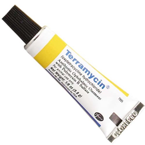 Terramycin (oxytetracycline hydrochloride and polymyxin B sulfate ophthalmic ointment) for Dogs & Cats, 1/8 oz