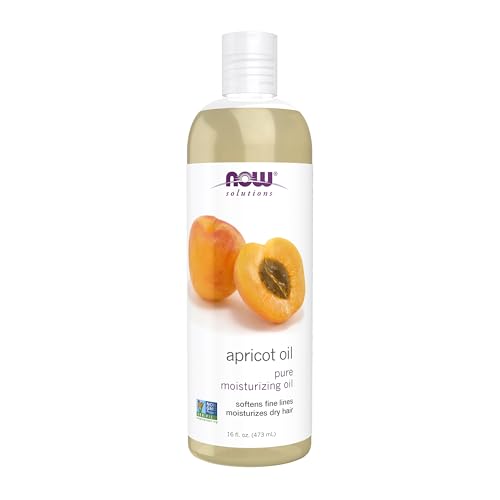 NOW Foods Solutions, Apricot Kernel Oil, Hair Moisturizer, Rejuvenating Skin Oil, Softens Fine Lines, 16-Ounce